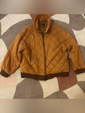 Wild Fable Quilted Jacket in Caramel Brown
